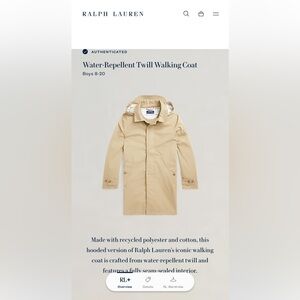Polo by Ralph Lauren Beige Raincoat please read the message